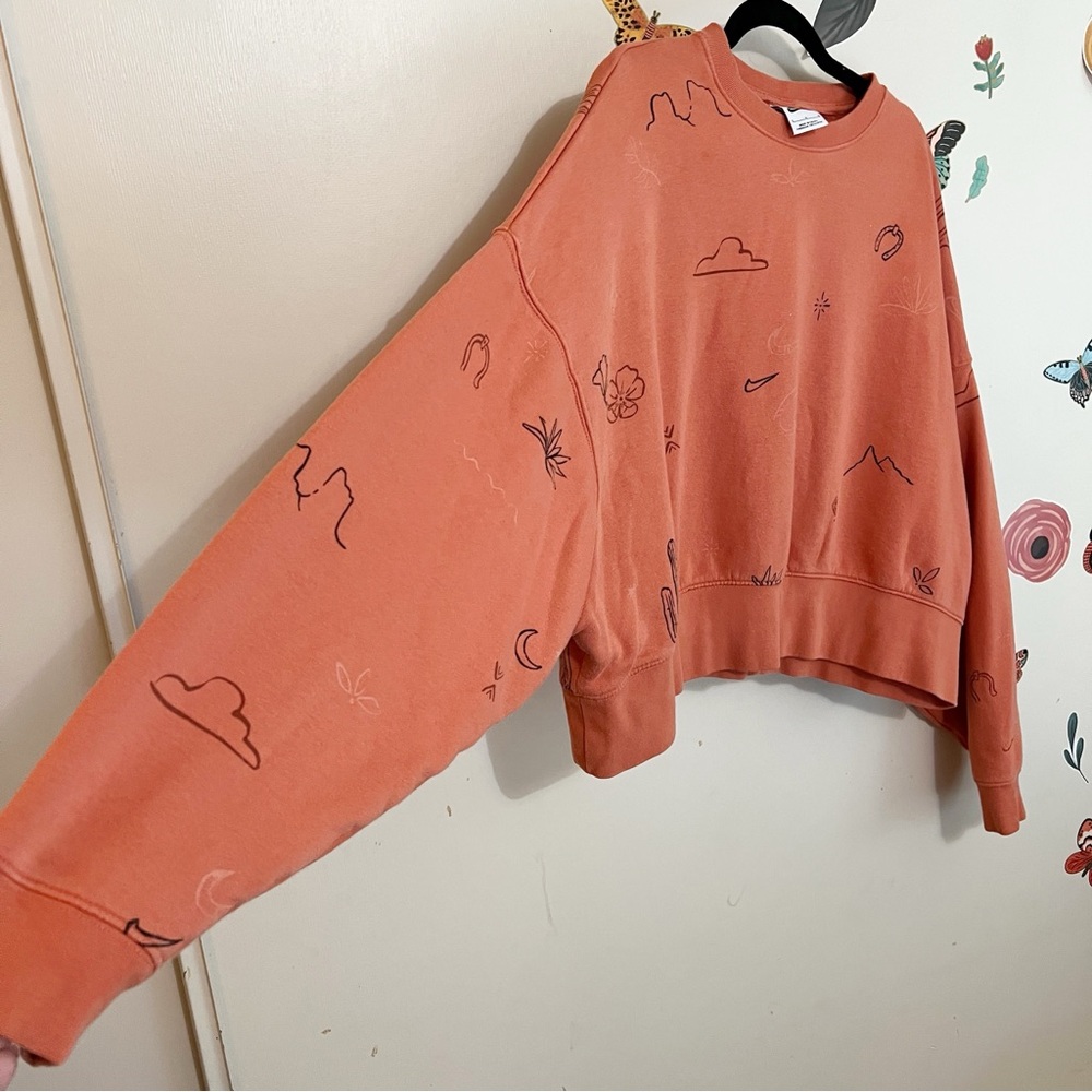 Nike Desert Print Raglan Sweatshirt L - Picture 2 of 9